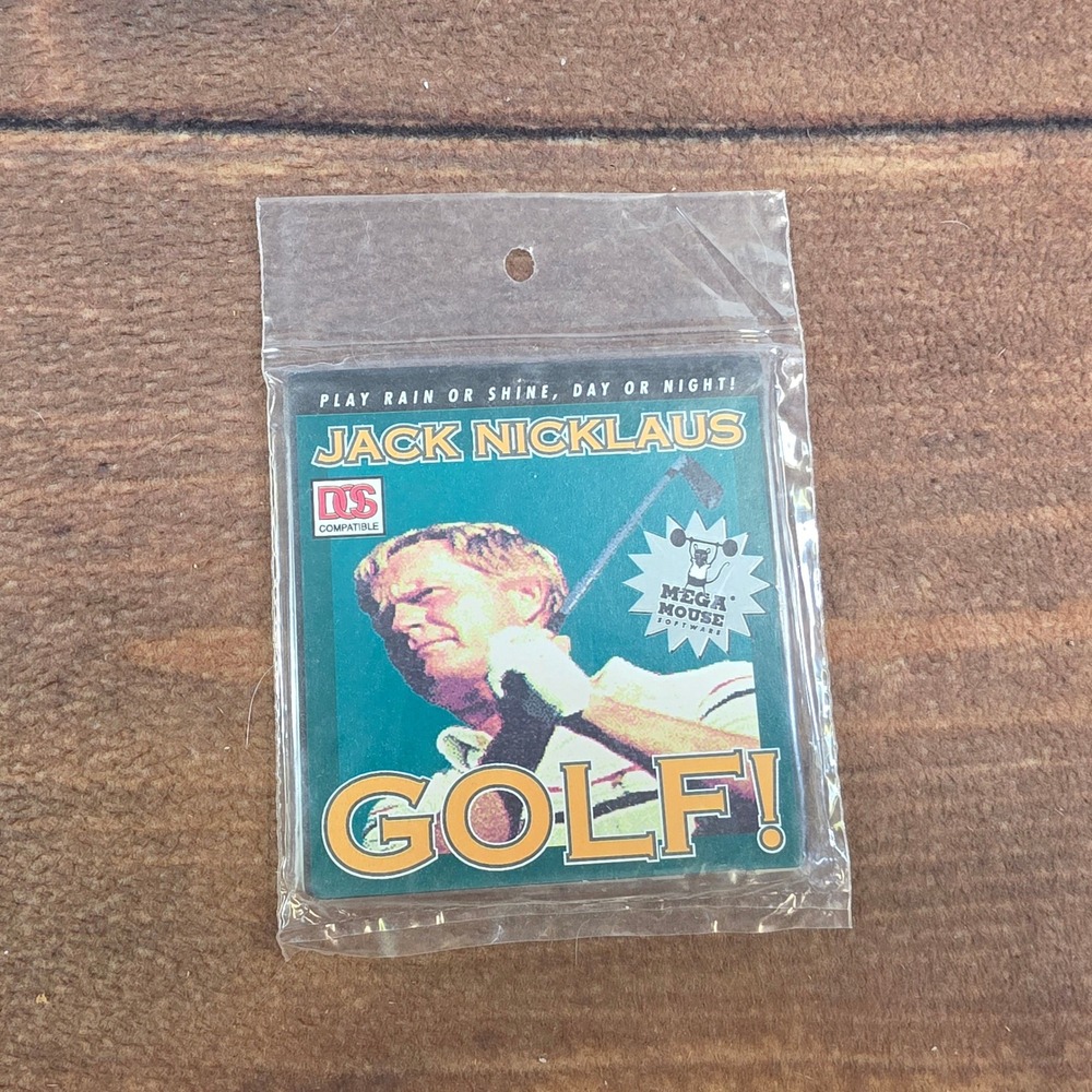 Mega Mouse Jack Nicklaus Golf PC Game OS Green Like New Vintage DOS Software